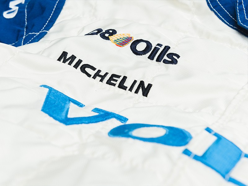 1995 Kelvin Burt Volvo BTCC race suit, boots and gloves