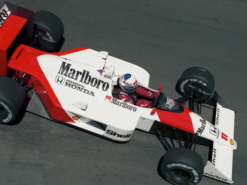 Alain Prost at the 1987 United States Grand Prix