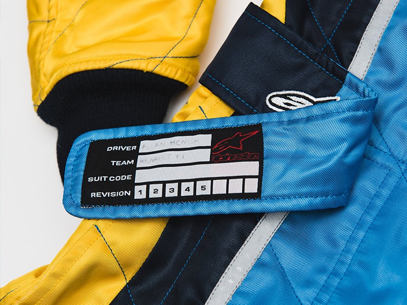 Allan McNish 2003 Signed Renault F1 Overalls & Gloves