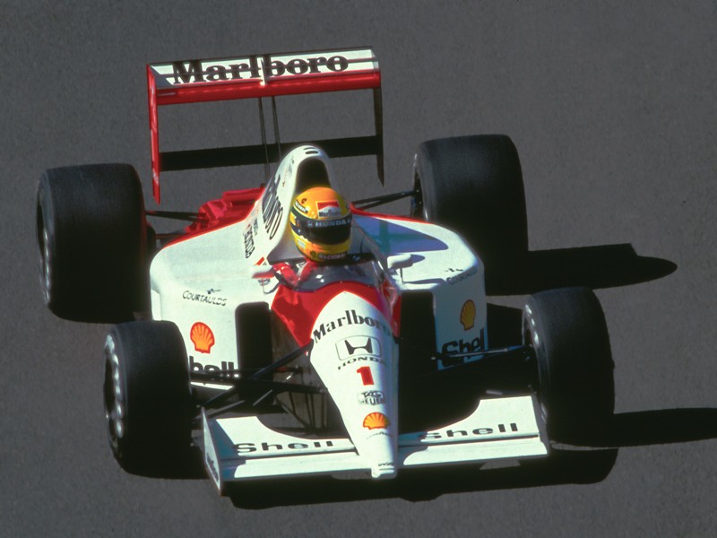 Ayrton Senna in the McLaren MP4/6