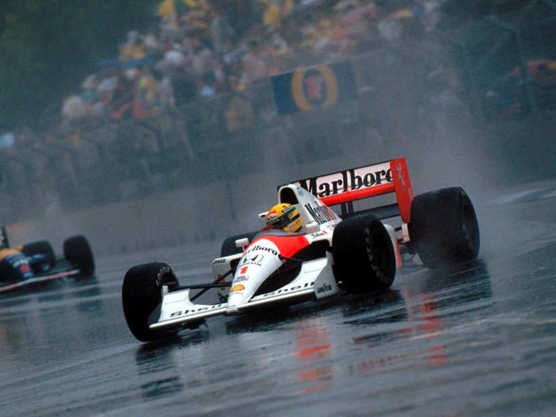 Ayrton Senna in the McLaren MP4/6