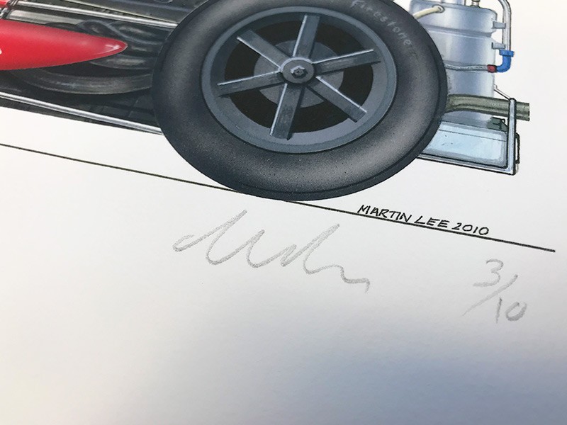 Chris Amon signed limited edition print