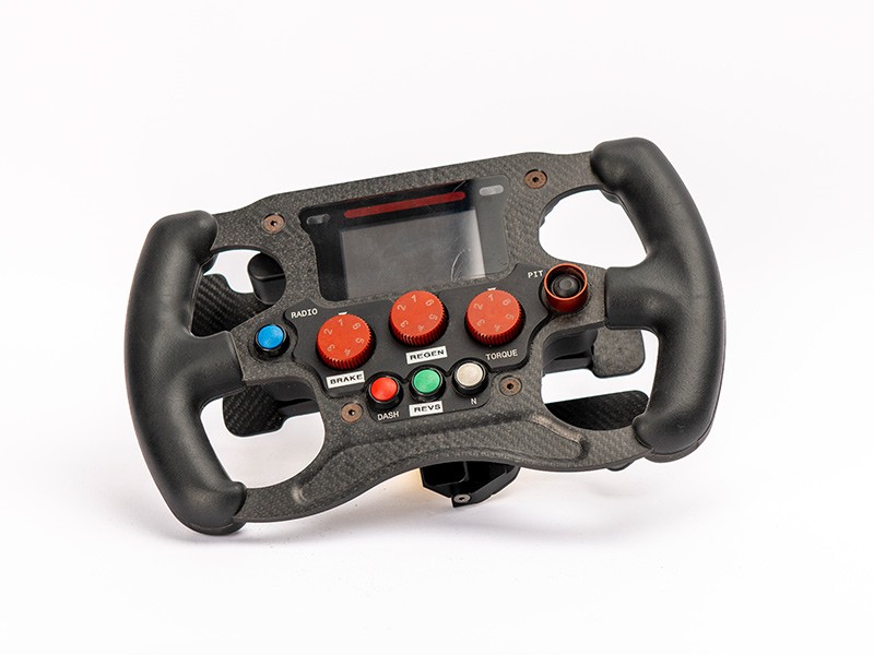 Jarno Trulli Formula E Steering Wheel, Race Suit & Balaclava