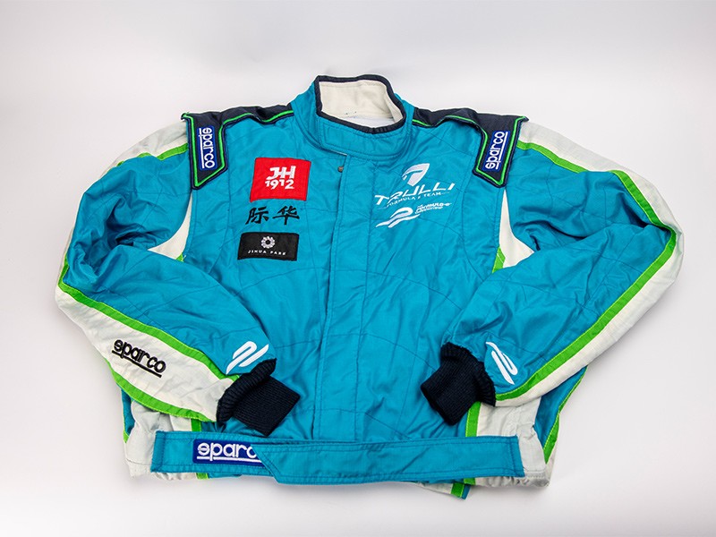 Jarno Trulli Formula E Steering Wheel, Race Suit & Balaclava