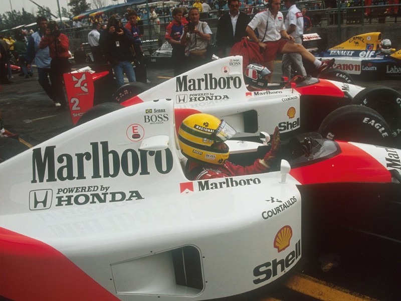 Ayrton Senna & Gerhard Berger in 1991