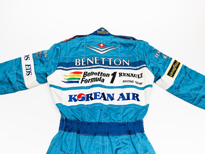 Gerhard Berger Signed 1997 Benetton F1 Overalls