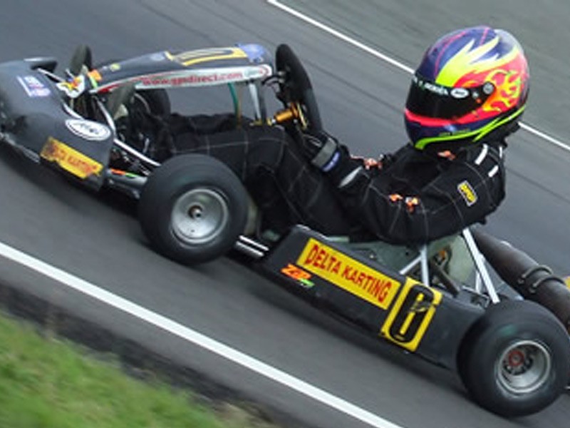 Jake Dennis in the 2008 British Junior Kart Championship