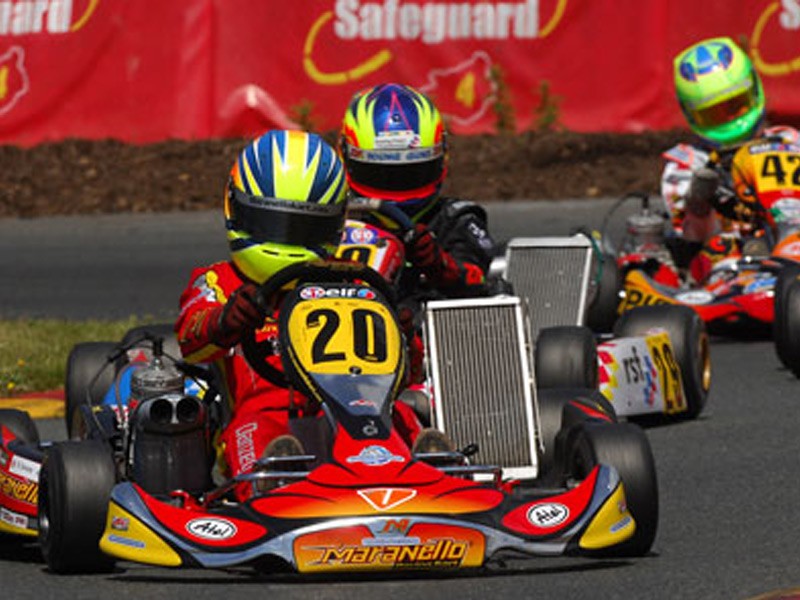 Jake Dennis in the 2008 British Junior Kart Championship