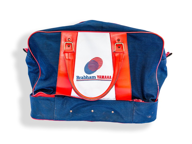 Mark Blundell Brabham visor & kit bag