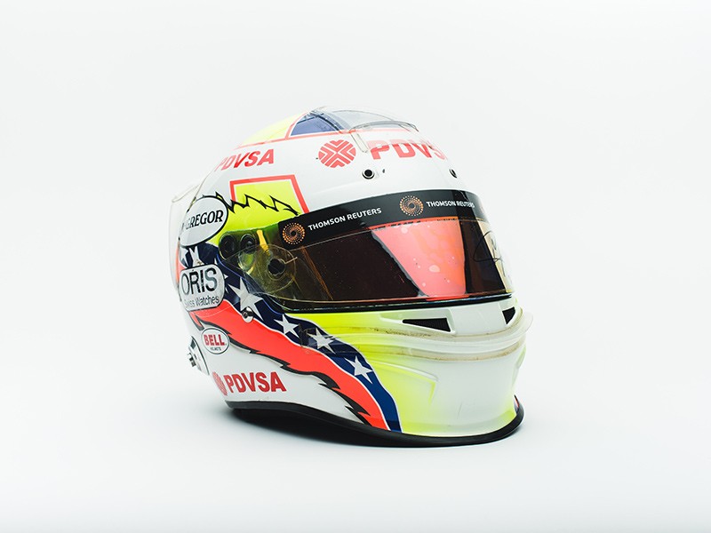 Pastor Maldonado Signed 2011 Williams Helmet