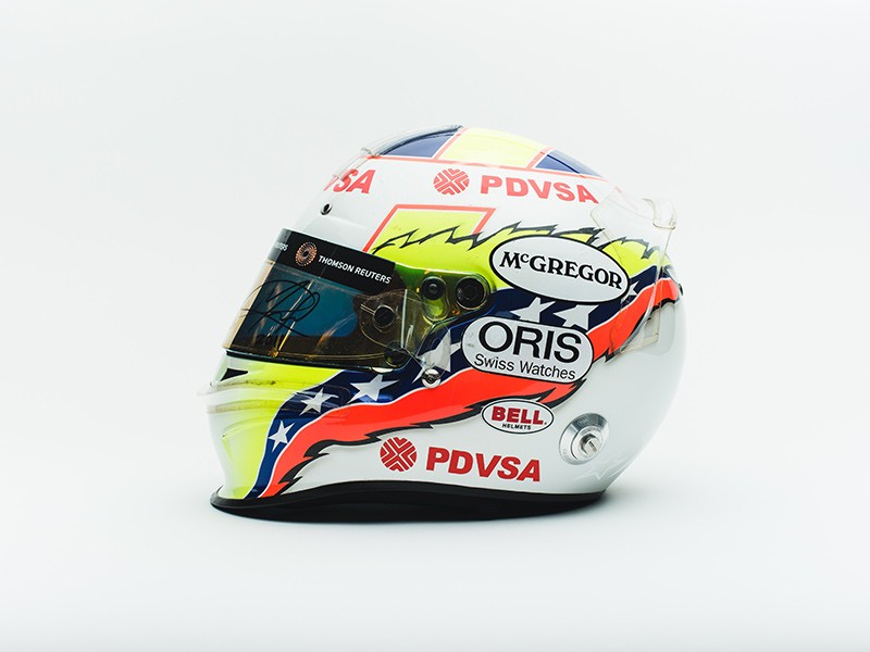 Pastor Maldonado Signed 2011 Williams Helmet