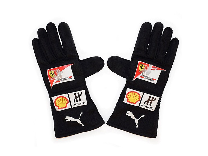 2017 Sebastian Vettel Signed Scuderia Ferrari Gloves