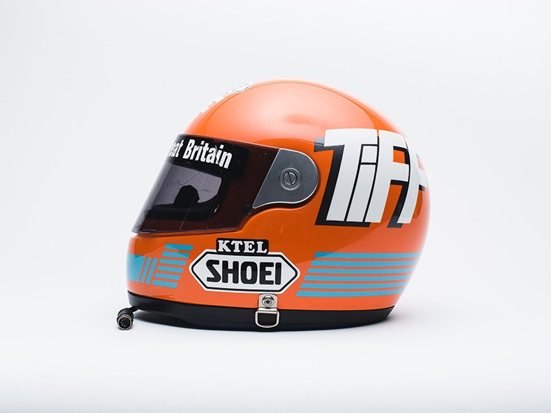 Late 1980s Tiff Needell race used helmet