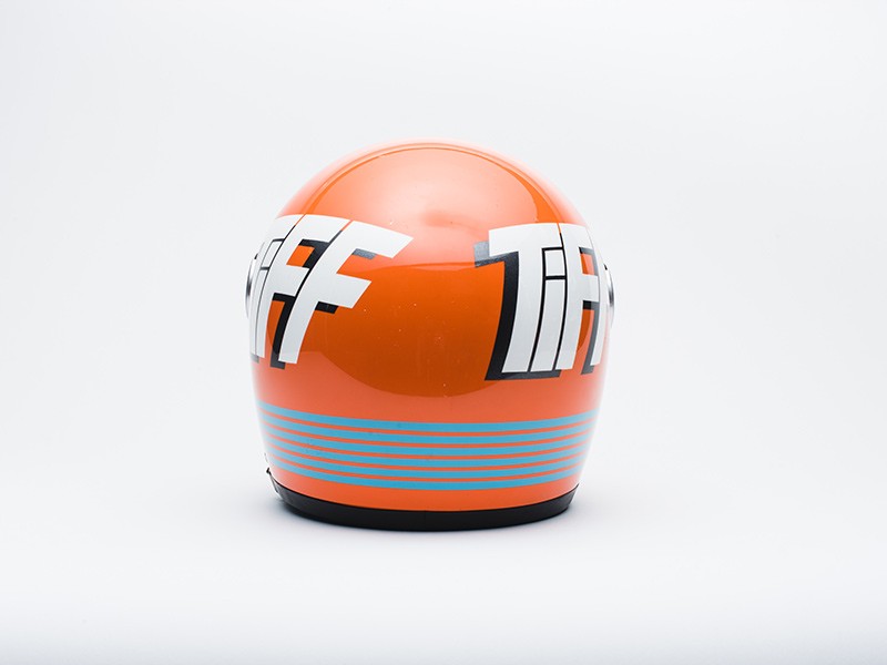 Late 1980s Tiff Needell race used helmet