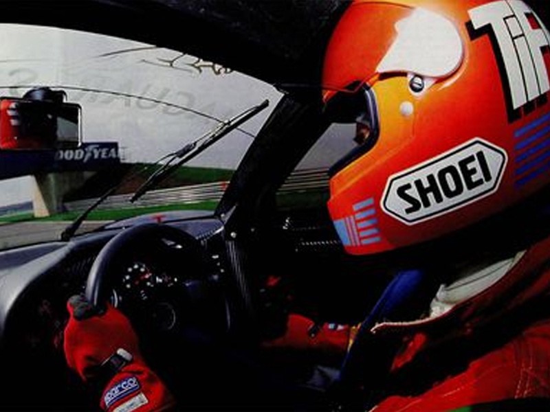 Late 1980s Tiff Needell race used helmet