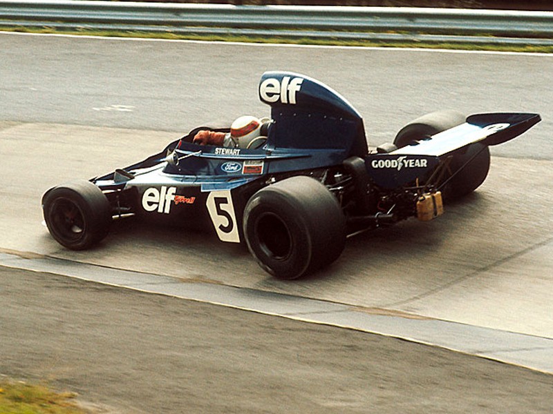 Jackie Stewart in the Tyrrell 006